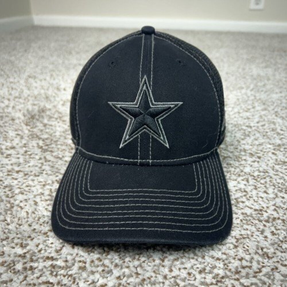 Dallas Cowboys Hat Mens Large Black New Era 39Thirty Flex NFL Football Mesh Cap